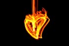 aflame