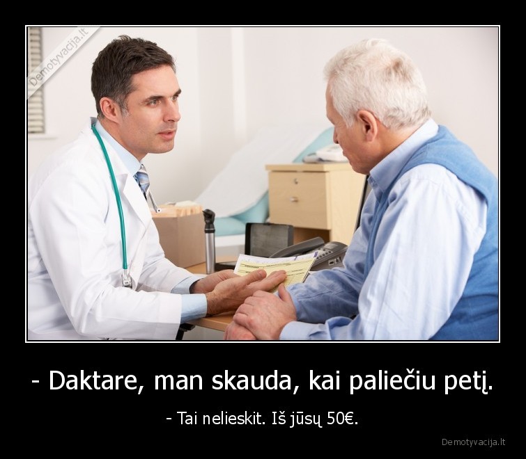 daktaras,pacientas,petys,pinigai