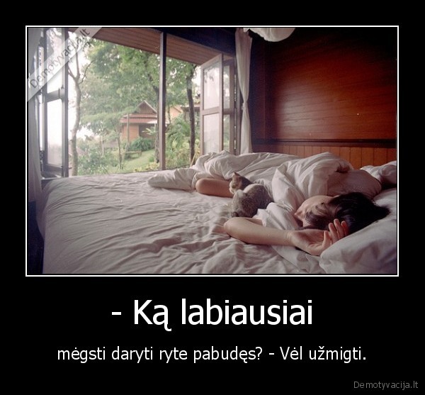 - Ką labiausiai
