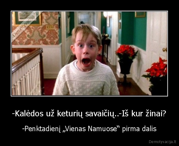 -Kalėdos už keturių savaičių..-Iš kur žinai?