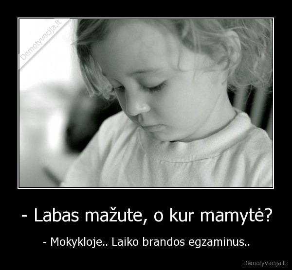 vaikas,mama,egzaminas,mokykla,brandos, egzaminai