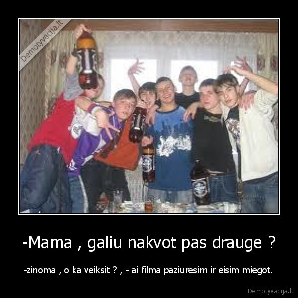 -Mama , galiu nakvot pas drauge ?
