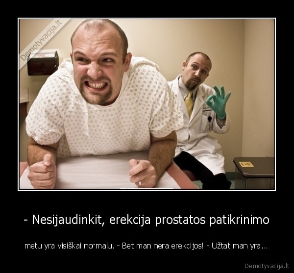 erekcija,prostatos, patikrinimas