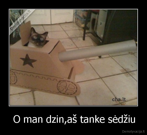  O man dzin,aš tanke sėdžiu