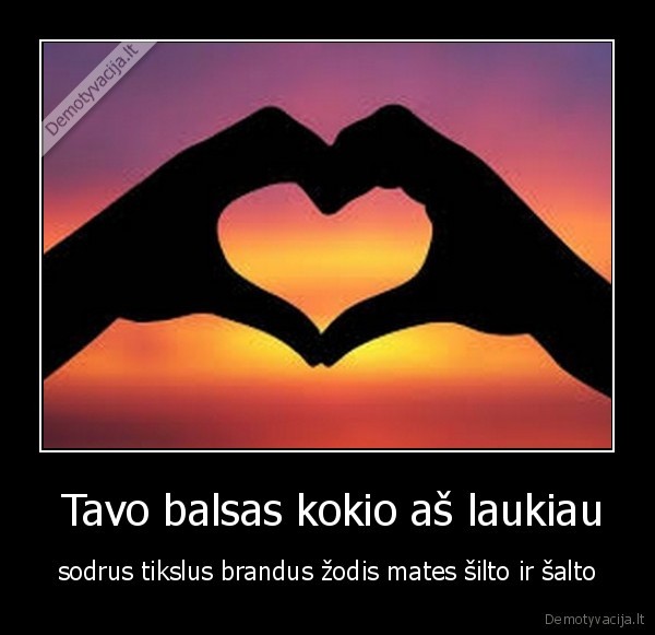  Tavo balsas kokio aš laukiau