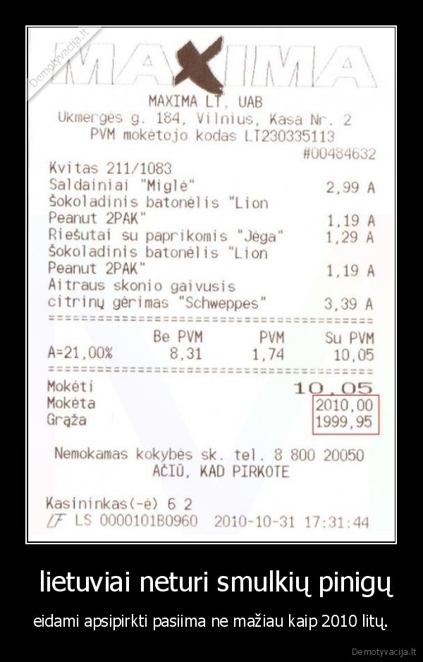  lietuviai neturi smulkių pinigų