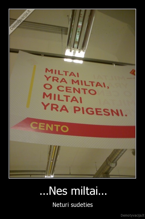reklama, cento, miltai
