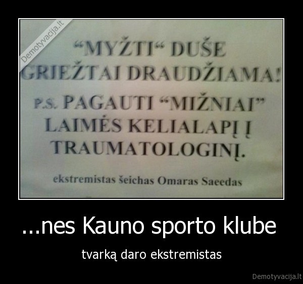 ...nes Kauno sporto klube 