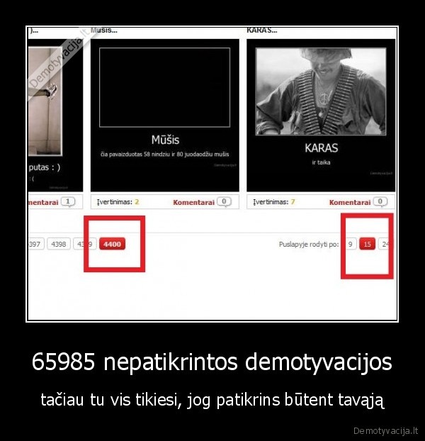 65985 nepatikrintos demotyvacijos