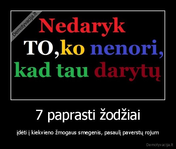 7 paprasti žodžiai