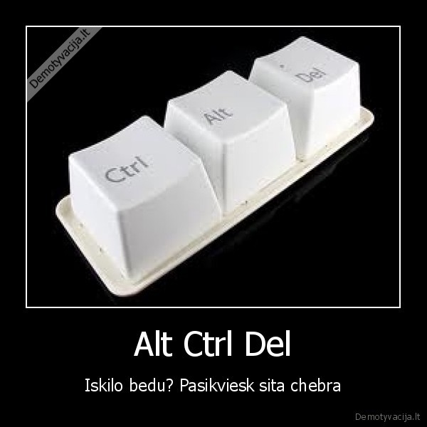 alt, ctr, del
