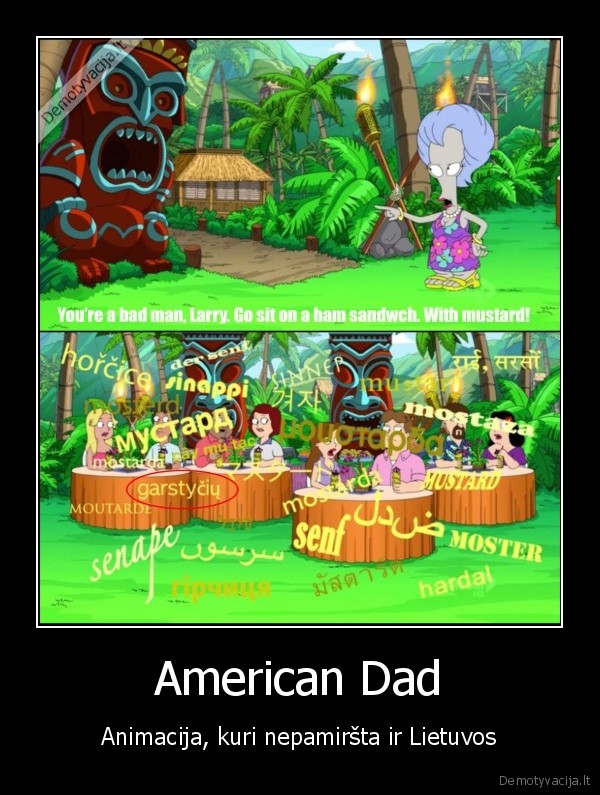 lietuva, american, dad, garstycios, seth, macfarlane, roger, larry, sandwich