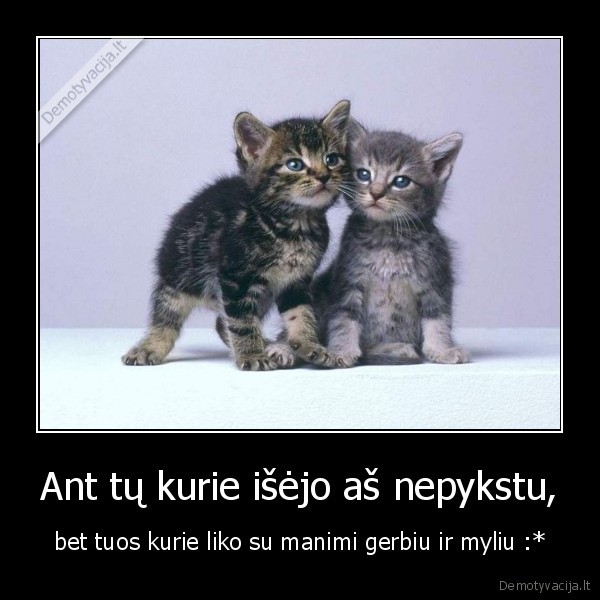 Ant tų kurie išėjo aš nepykstu,
