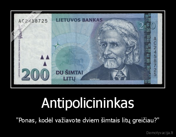pinigai,policija,litai