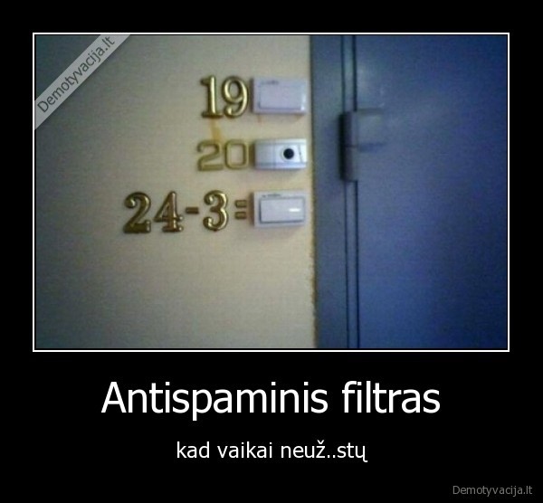 spam, filtras,skambutis