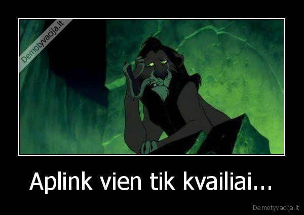 Aplink vien tik kvailiai...