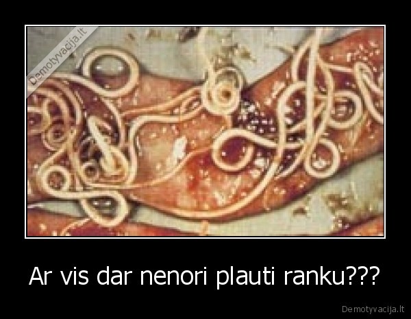 Ar vis dar nenori plauti ranku???