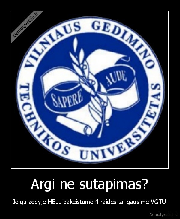 Argi ne sutapimas?