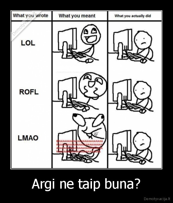 Argi ne taip buna?