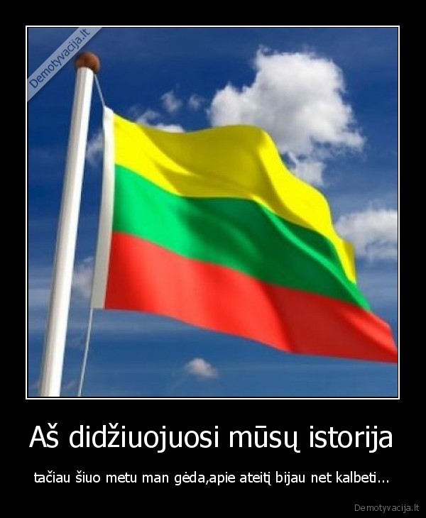 Aš didžiuojuosi mūsų istorija