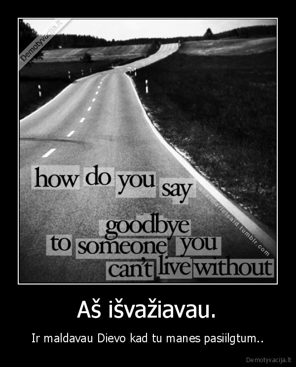 Aš išvažiavau.