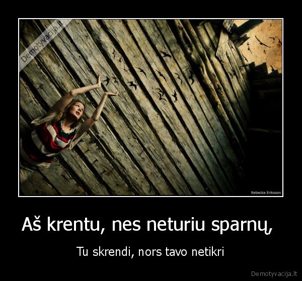Aš krentu, nes neturiu sparnų, 