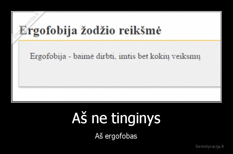 ergofobija,baime, dirbti