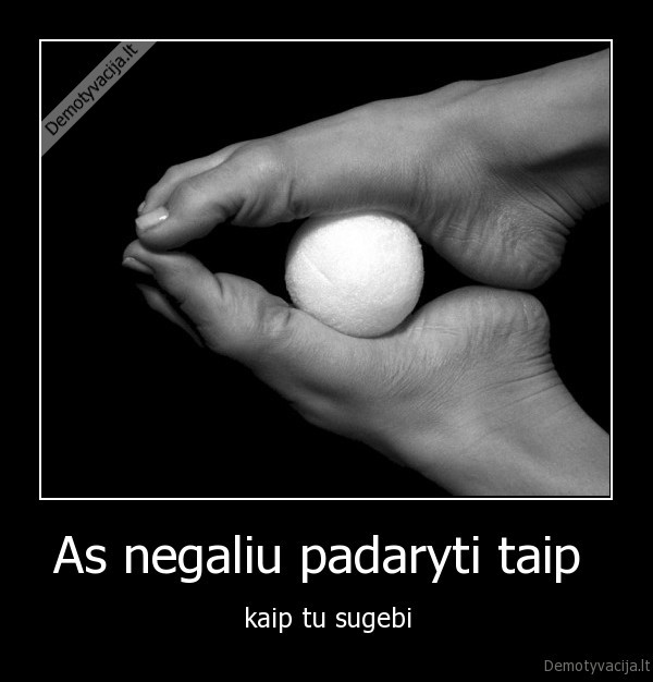 As negaliu padaryti taip 