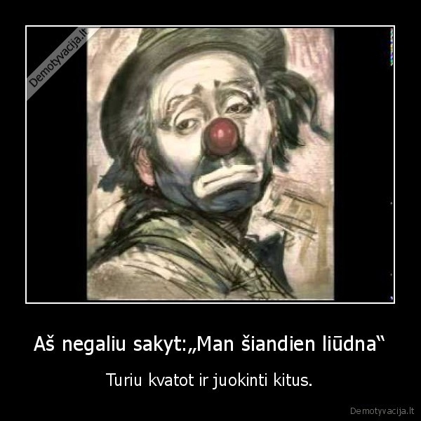 liudna,klaunas,juokinti