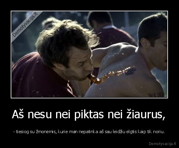 Aš nesu nei piktas nei žiaurus,