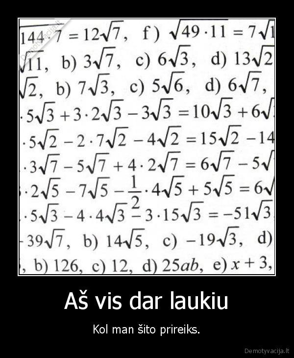 Aš vis dar laukiu