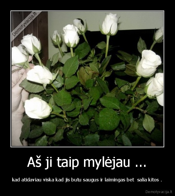 Aš ji taip mylėjau ...