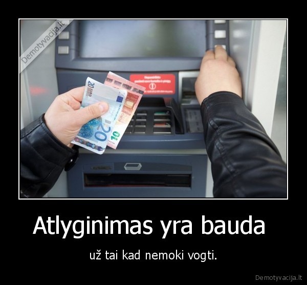 bauda,atlyginimas