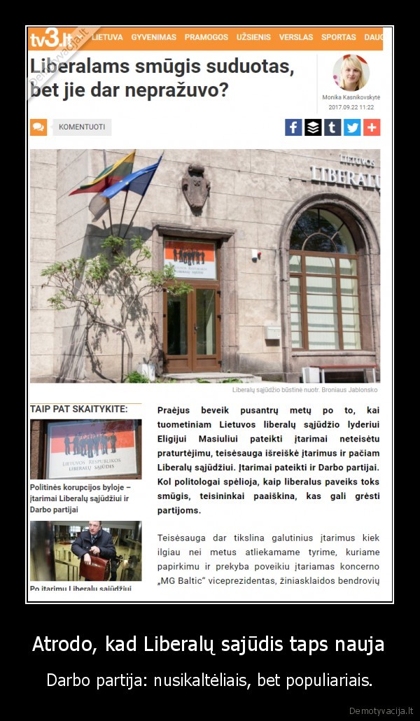 darbo, partija,liberalai,nusikalteliai