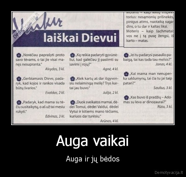 vaikai,bedos,maldos, dievui