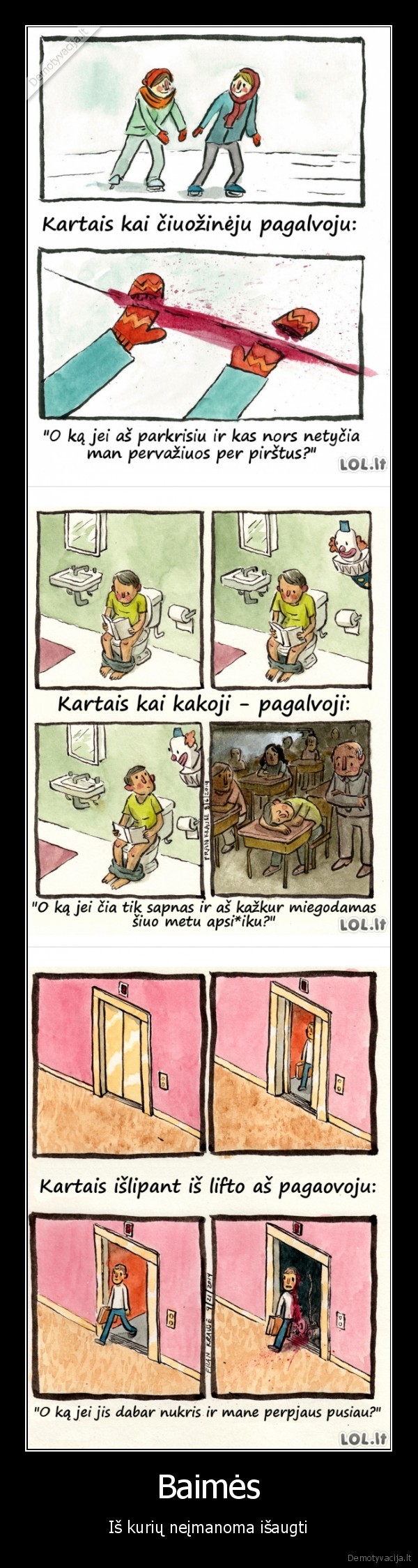 vaikystes, baimes,nuolatines, baimes