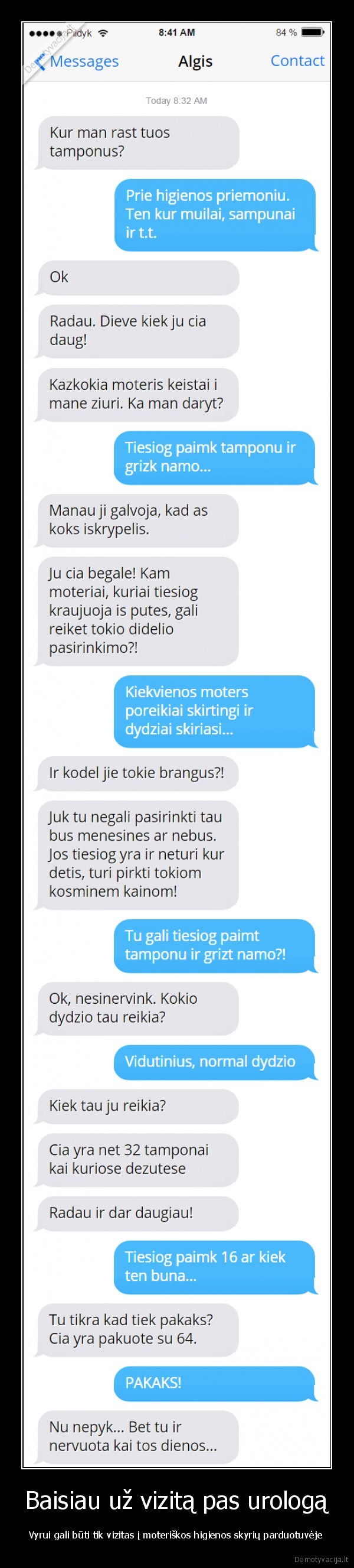 tamponu, pirkimas,sms, zmonai