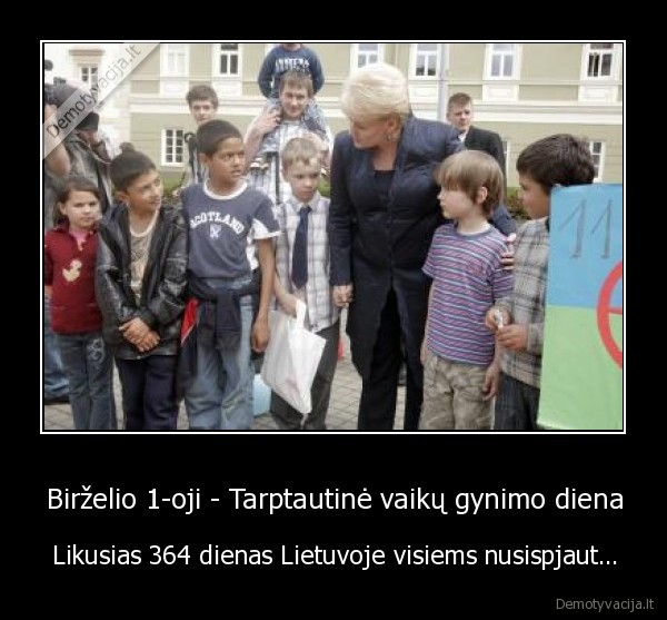 Birželio 1-oji - Tarptautinė vaikų gynimo diena