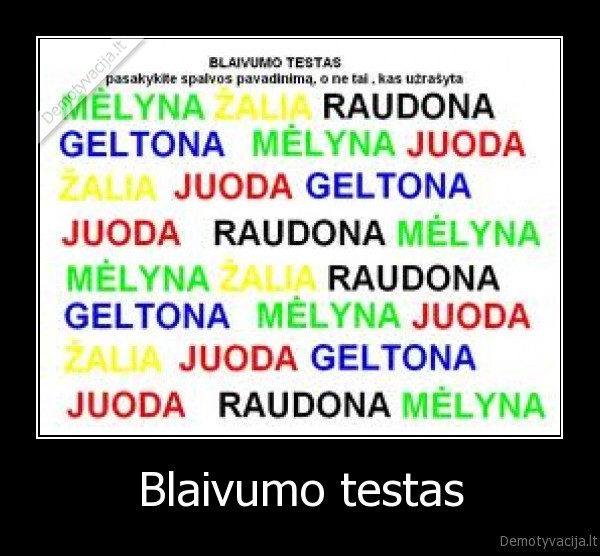 blaivumo, tastai