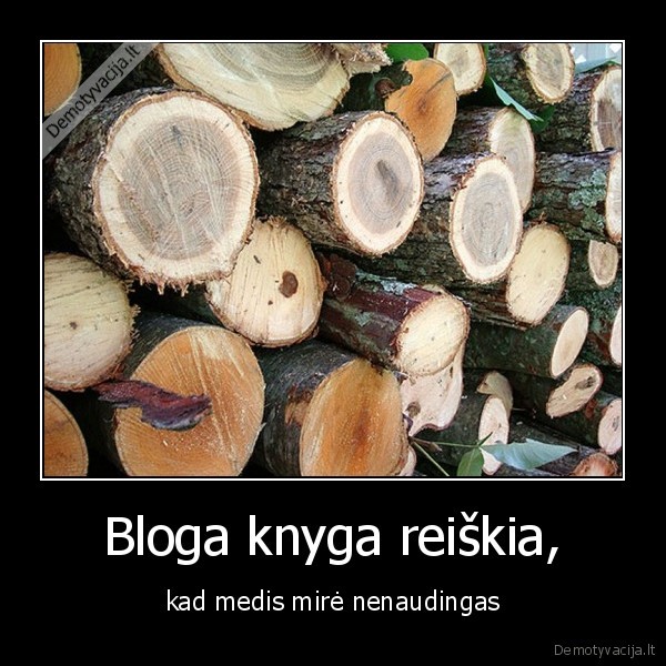 Bloga knyga reiškia,