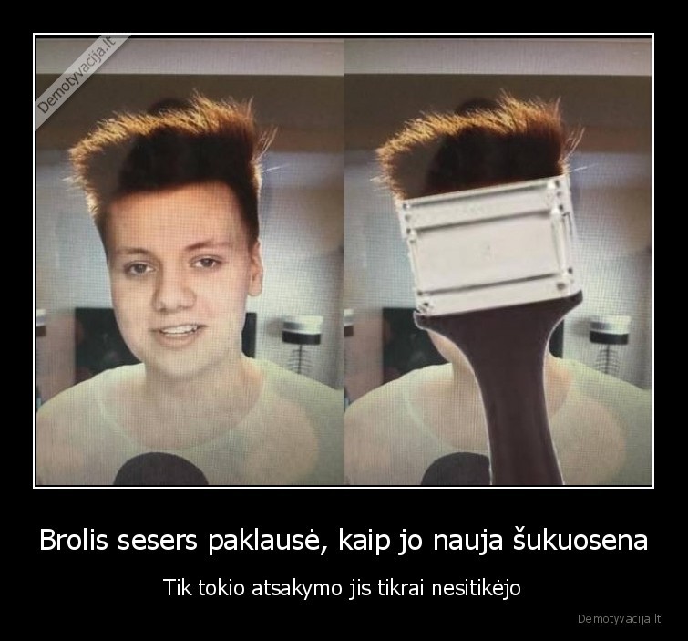 sukuosena,plaukai,brolis,sesuo,teptukas