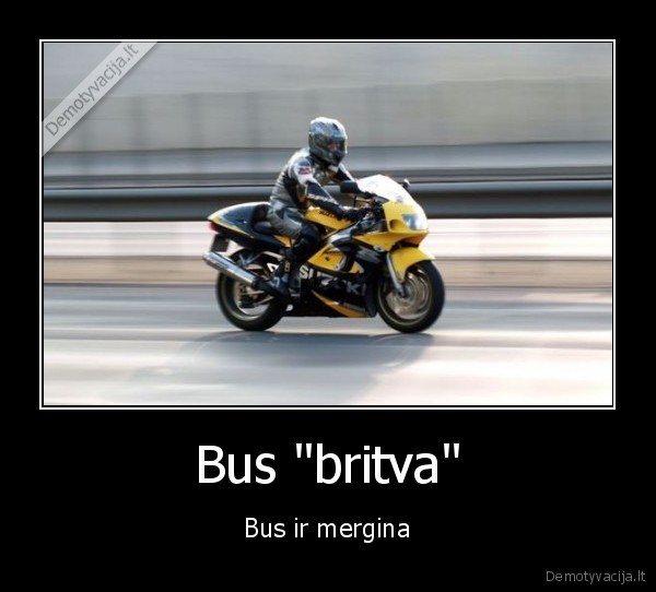 britva, motociklai, mergina