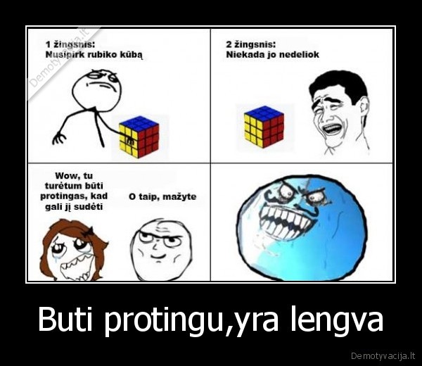 Buti protingu,yra lengva