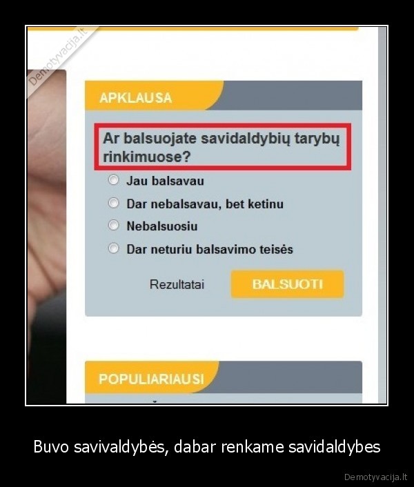 Buvo savivaldybės, dabar renkame savidaldybes