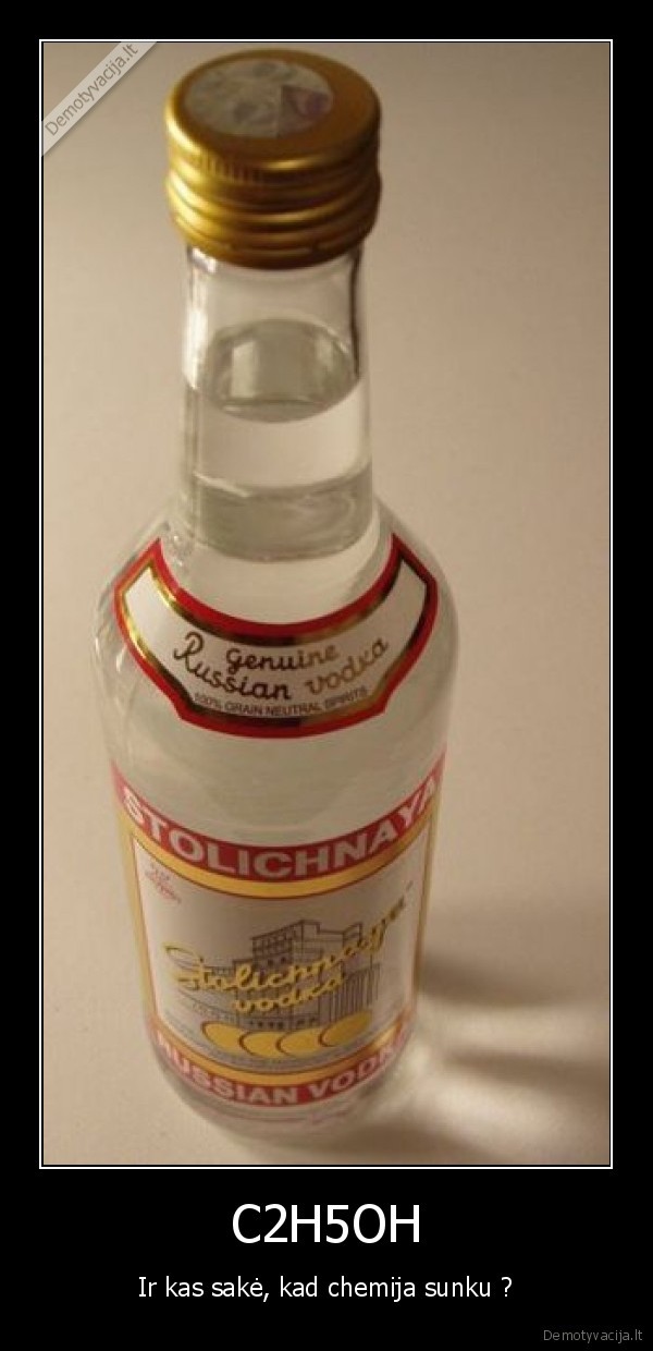 alkoholis, vodka, chemija