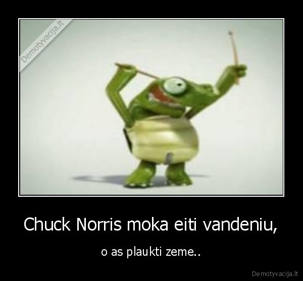 Chuck Norris moka eiti vandeniu,