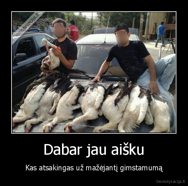 gandru, zudikai,mazejantis, gimstamumas