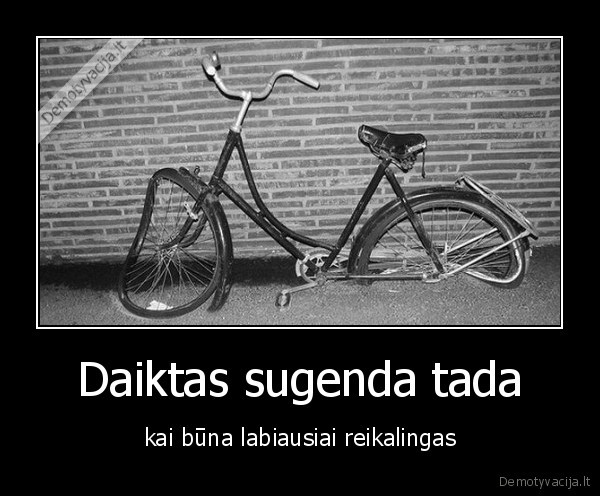 Daiktas sugenda tada