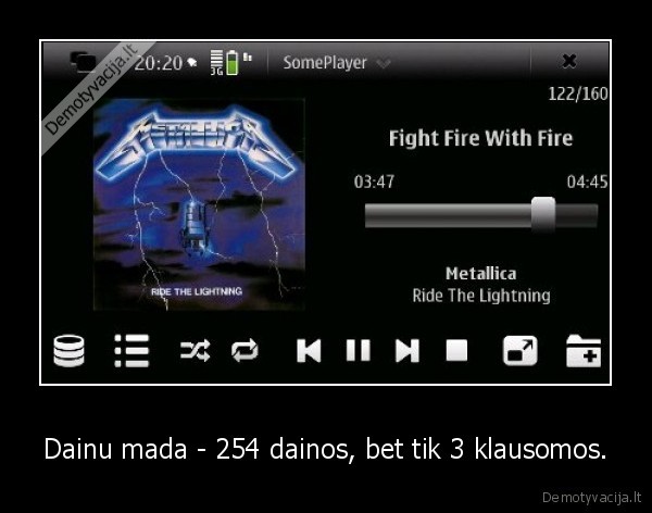 Dainu mada - 254 dainos, bet tik 3 klausomos.