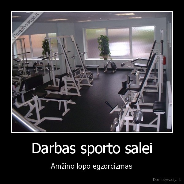 Darbas sporto salei